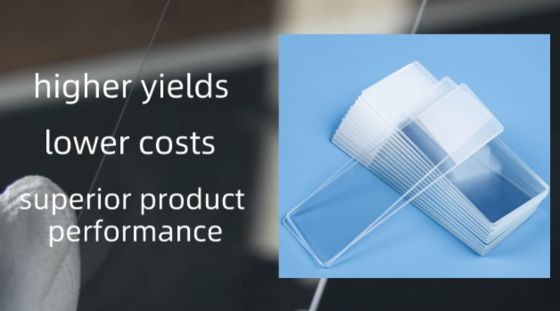 좋은 가격 초백색 현미경 슬라이드 유리 베이스 재료 일관된 두께 공차 연필 경도 9H 온라인으로